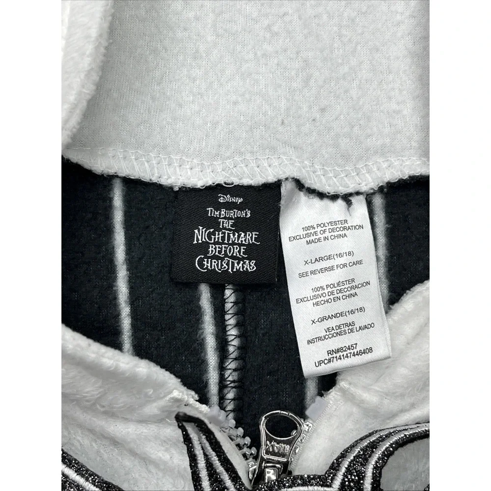 Disney Nightmare Before Christmas Jack Skellington  Pajama Costume XL 16/18 - Picture 6 of 8